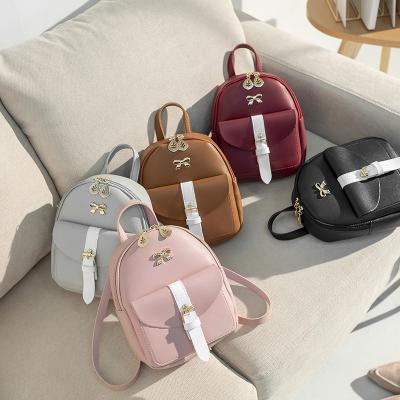 China Hot Selling Pure Color Fashion Waterproof Bags Women Handbags Ladies Shoulder Messenger Bags Small Square Mini Backpack For Girls Student Bag en venta