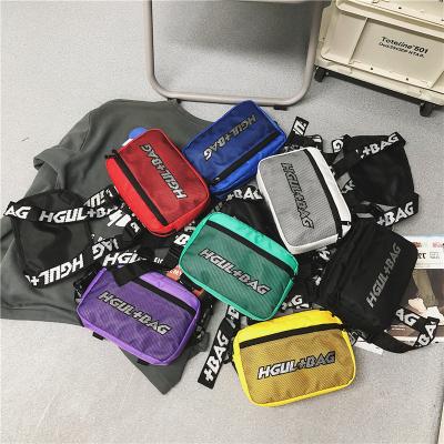 China Fashion Multifunctional Adjustable Letter Printing Chest Bags Sports Shoulder Bag Sling Chest Bag for sale