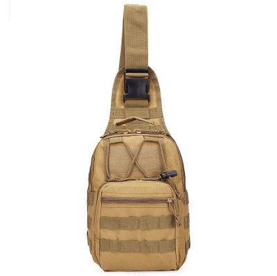 China Multi-function Sport Small Chest Multi-Functional Field Camouflage Bag Riding Canvas Bag Outdoor Hanging Tactical Chest Bag for sale