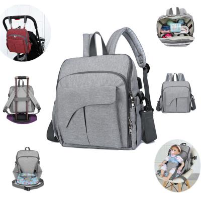 中国 With USB Customized Multifunctional Portable Folding Diaper Bag Baby Diaper Bag Water Proof With Bad 販売のため