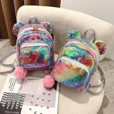 China Colorful Fashion Large Capacity Backpack Sequins Unicorn Backpack Bags Cute Cartoon Students School Bag en venta