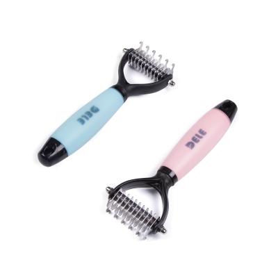 China Viable Professional Dog Hair Grooming Brush Dematting Comb Tool For Puppy Cat for sale