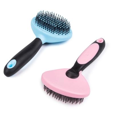 China Wholesale Viable Pet Grooming Comb Hair Remover Massage Nylon Pins Brush For Dog Cat for sale