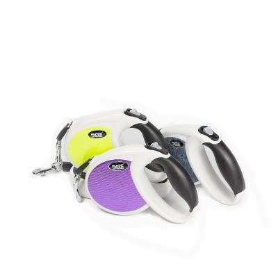 China Custom Reflective Pet Small Retractable Collar Dog Leash With Non Slip Handle for sale