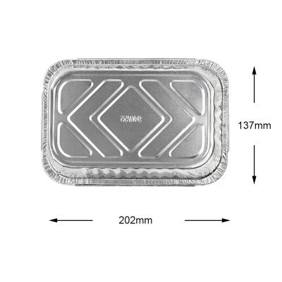 China Low Price 940/55-SF Aluminum Foil Food Container Fast Food Cooking Disposable Good Quality 910ml Lunch Box for sale