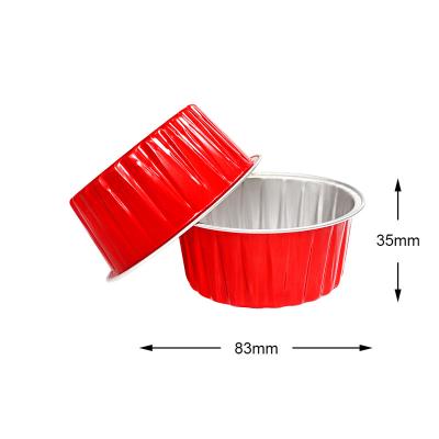 China WB-84 Aluminum Foil Food Container Disposable Cute Storage Container For Baking Meal Prep 85ml Baking Storage Homemade Bread for sale