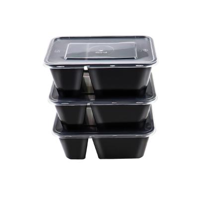 China Newest Black Cheap Bulk Microwave Disposable Disposable Plastic Box Food Containers Lunch Box for sale