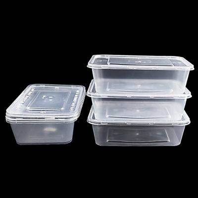 China Wholesale Disposable Container PP Plastic Food Bowl Disposable Food Meal Prep Containers With Lids for sale