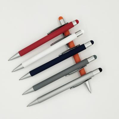 China Aluminum Laser Ball Pen For Promotion , Soft Finish Push Action Factory Price for sale