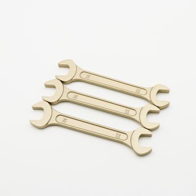 China Aluminum/Beryllium Bronze Alloy Open End Double Wrench Copper Aluminum Bronze Non Sparking Open Ended Double Jaw Wrench for sale