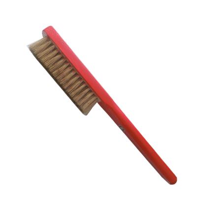 China No Spark Non Sparking Brush Brush Industry Brass Cleaning Brush With Wood Handle for sale