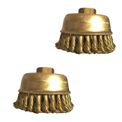 China Copper Brass Non Sparking Cup Brush Non Sparking Cleaning Brush for sale