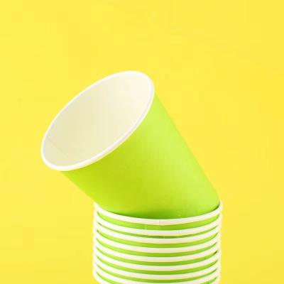 China Recyclable Ready To Ship 4 12 16 oz Custom Ice Cream Paper Cup Coffee Cupcake Cake Cups Packaging For Hot Water Drinks Paper Cup With Lid Logo for sale