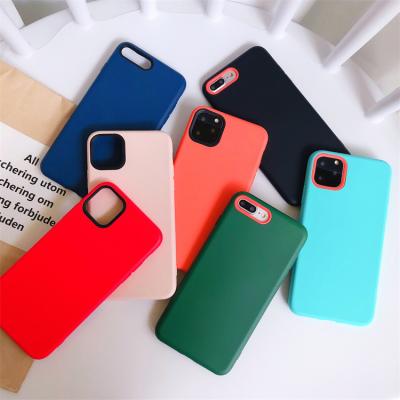 China Amazon Hot Selling Anti-fall Shockproof Proof Matte Soft TPU Silicone Slim Cover For iPhone 11 12 Mini Pro Max 13 X XR for sale