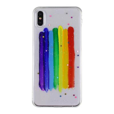 China Anti-drop Full Glitter Shockproof Clear Cell Phone Case Rainbow Protective Cover For iPhone 6 7 8 plus X XS XR 11 Pro Max for sale