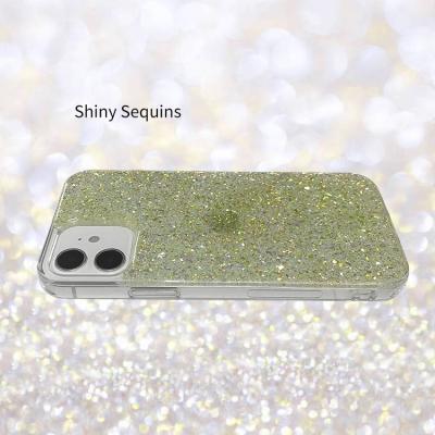 China Luxury handmade soft tpu phone case Anti-fall fashion glitter glitter design bling back cover for Iphone 11/12 pro 6 7 8 max for sale