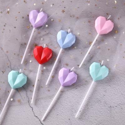 China Stars Diamond Multi-Color Cake Candle Topper CuteBirthday Candles Polka Dot Cake Topper for sale