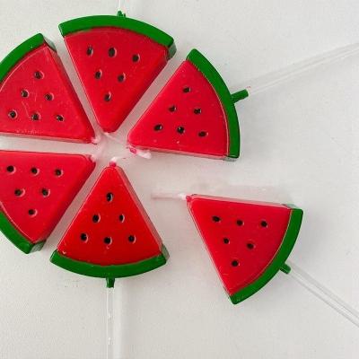 China Cake Topper Amazing Happy Birthday Watermelon Shaped Art Birthday Candle for sale