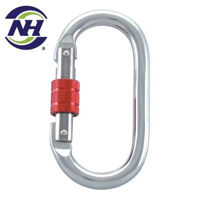 China Mining Industrial Climbing Safety Steel Gear Carabiners for sale