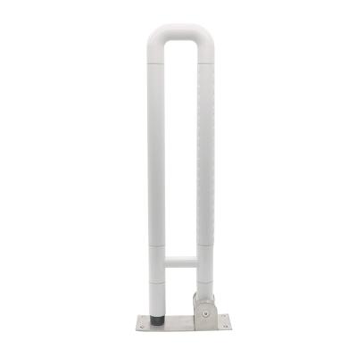 China Supports up to 300 lbs. U-Shaped Handrail 23.6 Inch Toilet Handrails Handrails Disabled Plastic Nylon Folding Grab Bars For Disabled ABS Grab Bar for sale