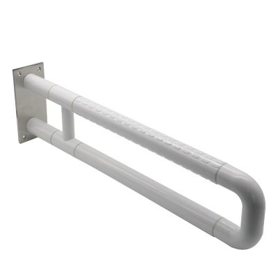 China Supports up to 300 lbs 600mm Handicap Plastic Grab Bars For Bathroom - Toilet Pool Safety Rails Grab U Bar ABS Toilet Grab Bar for sale