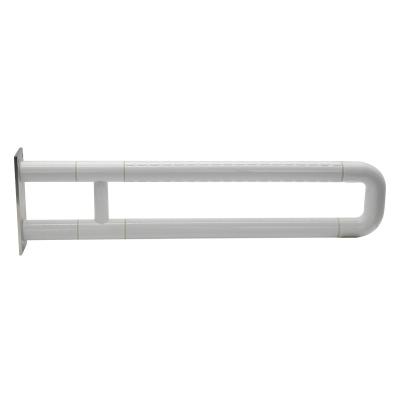 China Supports Up To 300 Pounds 60cm Handicap Grab Bars For Bathroom - Toilet Pool Safety Fences U-Shaped Flip Up Grab Bar ABS Toilet Grab Bar for sale