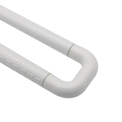 China Supports up to 300 lbs 24in Handicap Wholesale Grab Bars For Bathroom - Toilet Safety Rails U-Shaped Flip Up Grab Bar ABS Toilet Grab Bar for sale