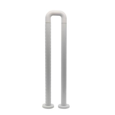 China Supports up to 300 lbs. ABS Toilet Bar Grab Rail Safety Wholesale Flip-Up Toilet Grab Bar Disabled for sale