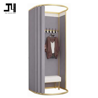 China Boutique store retail fitting room mobile fitting room bridal clothing store fitting room with curtain 100*95*200cm; 95*90*200cm; 90*85*200cm; 85*80*200cm for sale