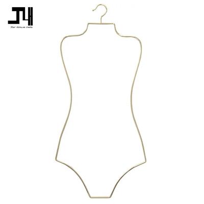 China Heavy Duty Gold Wire Corsage Suit Hanger Shop Display Metal Wire Bath Clothes Steel Hanger for sale