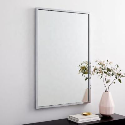 China Minimalist Bathroom Mirror Frame Mirrors Home Decor Wall Living Room Metal Framed Wall Mirror for sale