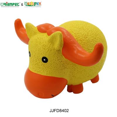 China ORIENPET & OASISPET Sustainable Pet Latexl Dog Chew Toy Big Horn Bull Bull Action JJFD8402 Pet Ready Toys for sale