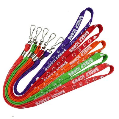 China Health Care Institutes Wholesale 1*90cm Woven Blank Custom Color Logo Safety Polyester Lanyard Silk Screen Designer BR-86-C for sale