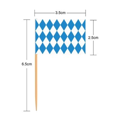 China Viable Custom Shape And Size Toothpicks Flag For Cake Food And Juices for sale