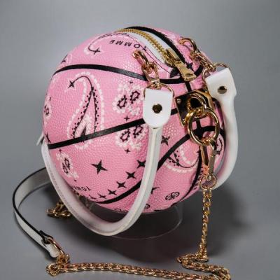 China 2021 Custom PAISLEY MINI BASKETBALL PURSE PURSE PURSE FACTORY UNIQUE FACTORY MINI BASKETBALL PURSE PURSE for sale