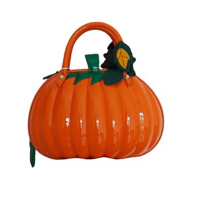 China Pumpkin Cross - Leather Body Bag Vegan Pumpkin Cross - Halloween Handbag High Quality Orange Pumpkin Body Bag Pumpkin for sale