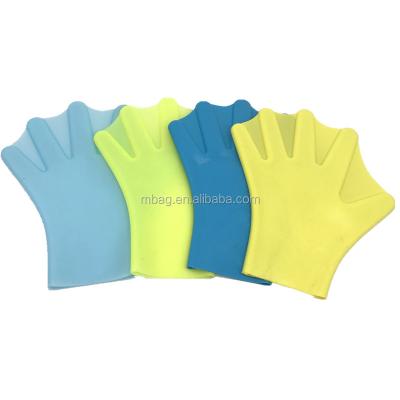 China Single Unisex Soft Silicone Swimming Gloves Rubber Fins Webbed Single Unisex Soft Silicone Swimming Mittens Rubber Fins Webbed for sale