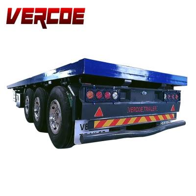 China Brand New Vercoe 50 Ton Flatbed Trailer Flatbed Truck Trailer 48ft For Africa Markets for sale