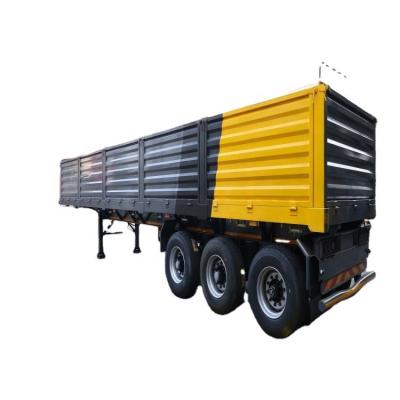 China Truck Trailer 3 Axle 40ft Cargo Barrier 30ton-80ton Side Wall Semi Trailer For Sale for sale