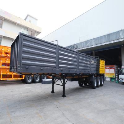 China Truck Trailer Factory Direct 3 Axle 40 Ton Side Wall Semi Cargo Truck Trailer for sale