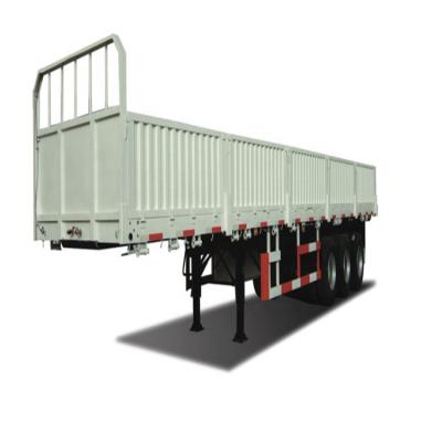 China Semi Truck Trailer 30 Ton To 80 Ton Drop Side Wall Fence Cargo Transport Board Panels 3 Axle Trailer for sale