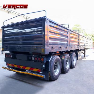 China Truck Trailer 3 Axle 40ft 12.5m 30-80 Ton Stake Fence Trailer For Sale for sale