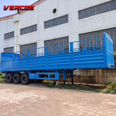 China Cheap Barrier Semi Truck Trailer Factory Price 3 Axles Cargo Trailer Trailer for sale