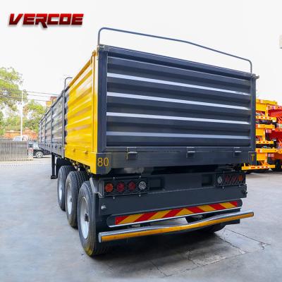 China Wholesale Truck Trailer Factory Price 3 Side Axls 50tons Wall Cargo Trailer 600mm Barrier Semi Trailers High for sale