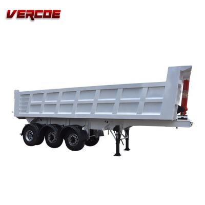 China New Vercoe Dump Trailer Truck Semi Trailer Tipper Hydraulic Cylinder Dump Car Trailers for sale