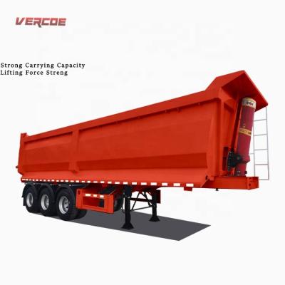 China Guangdong 2axles Rear Truck Trailer Tipping Tipper 2axle 3axles 9 Axle Concrete Semi Tipping Tipper U-Type Rear Dump Tipper Truck Trailer for sale