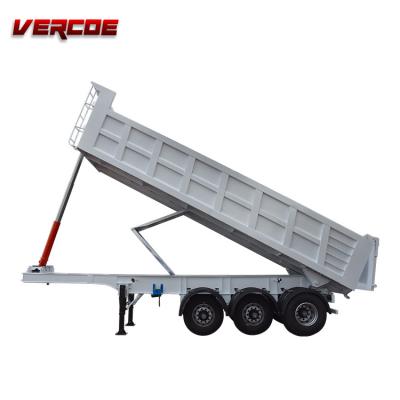 China Hot-selling new product 3 axles 25cbm dump truck semi trailer 3 full trailer for sale