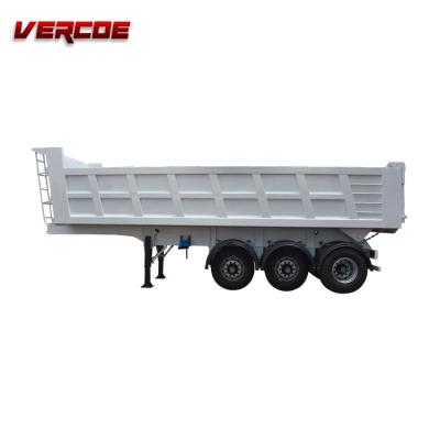 China Truck Trailer Factory Price 32cbm 40cbm 3 Axles Empty Tipper Semi Trailer For Sale for sale