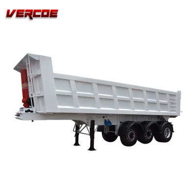 China Truck Trailer Customized 3axles 12 Wheels 25cbm 32cbm Dump Semi Trailer for sale