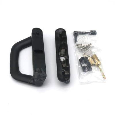 China Factory price aluminum alloy sliding door handle modern zinc door handle accessories d-shaped lock for sale